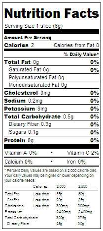 tabla nutrimental jicama